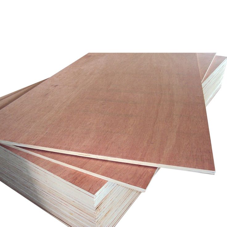 Stack of premium plywood sheets