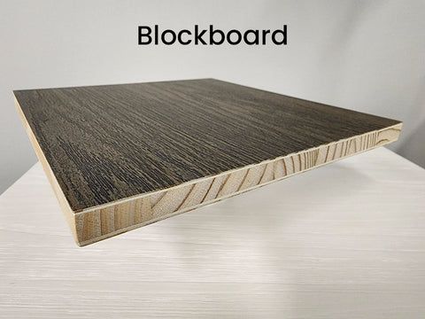 Decorative woodgrain blockboard panel