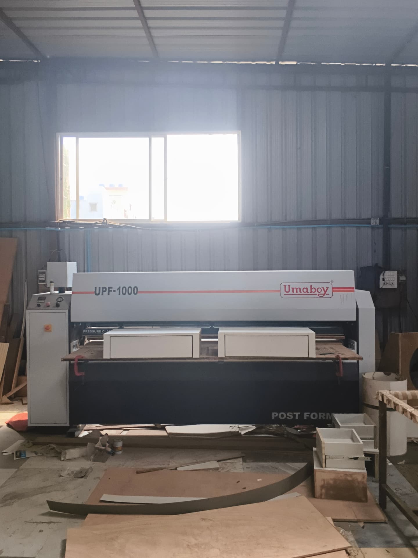 Post-forming machine at the manufacturing unit